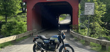 2023 ROYAL ENFIELD SCRAM 411 motorcycle for rent near GUILFORD, VT