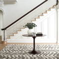 natural striped woven jute rug