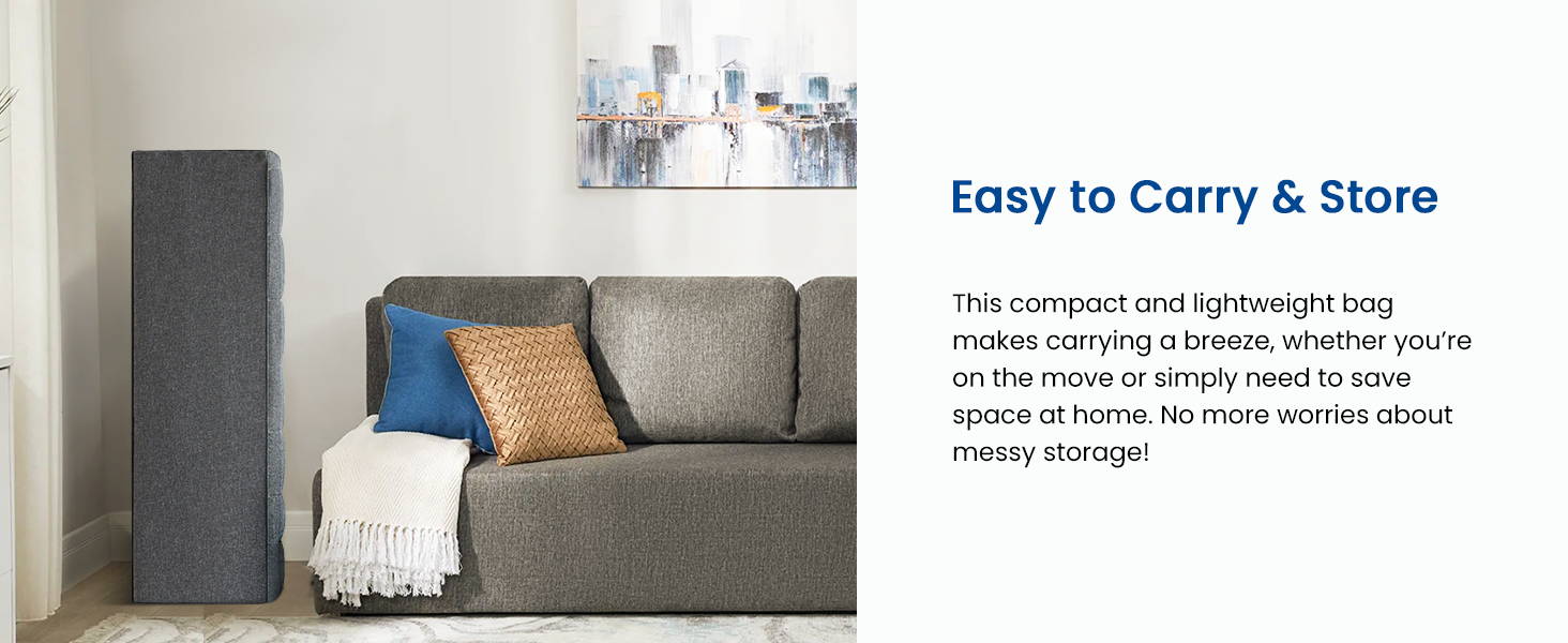 The Inofia 3-fold mattress is very easy to store and takes up very little space, making it ideal for people living alone or in small homes.