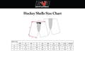 hockey shells size chart