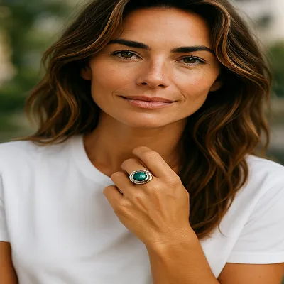 Malachite Crystal Ring