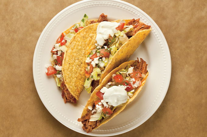 Tacos de porc braisé