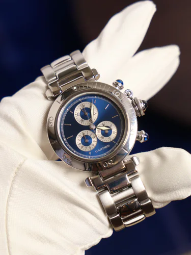 Cartier Pasha Chronograph Blue Dial