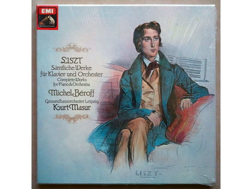 Sealed EMI HMV | BEROFF/MASUR/LISZT - Complete Works for Piano & Orchestra / 3-LP Box Set