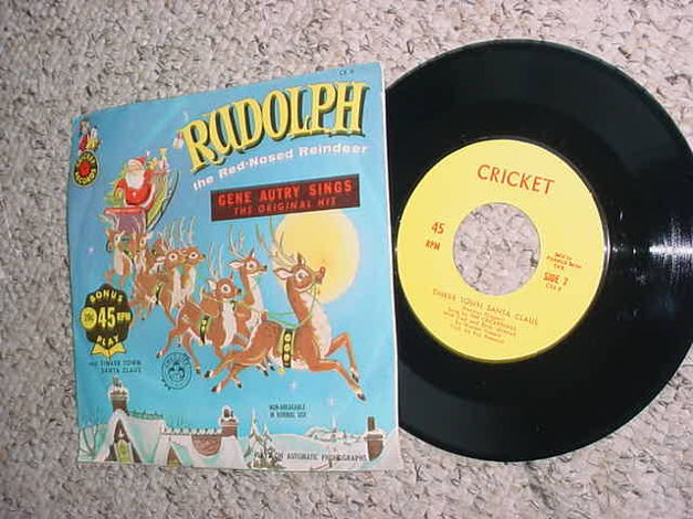 Gene Autry Sings 45 rpm record - Rudolph the red nose R...