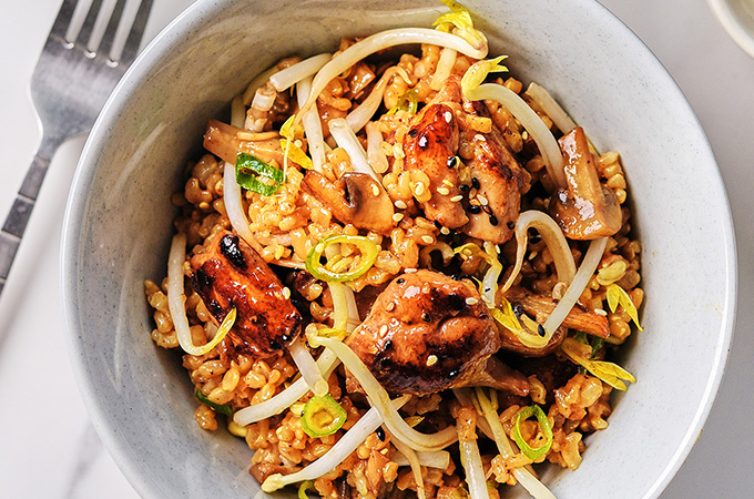 Chicken, Mushroom and Ginger Fried Rice