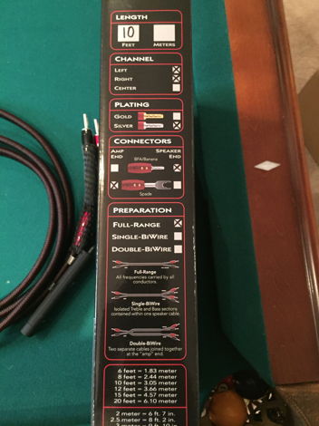 AudioQuest Comet 10ft speaker cables Mint customer trad...