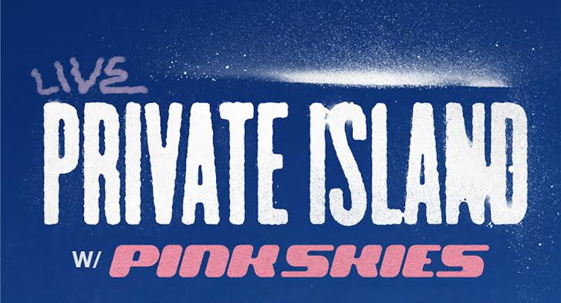 Private Island with Pink Skies