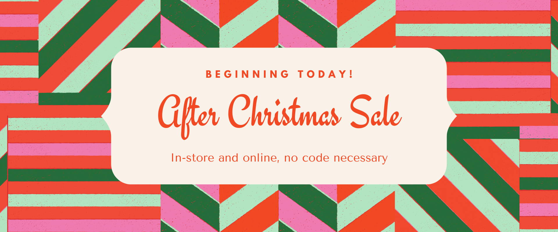 banner that says After Christmas Sale