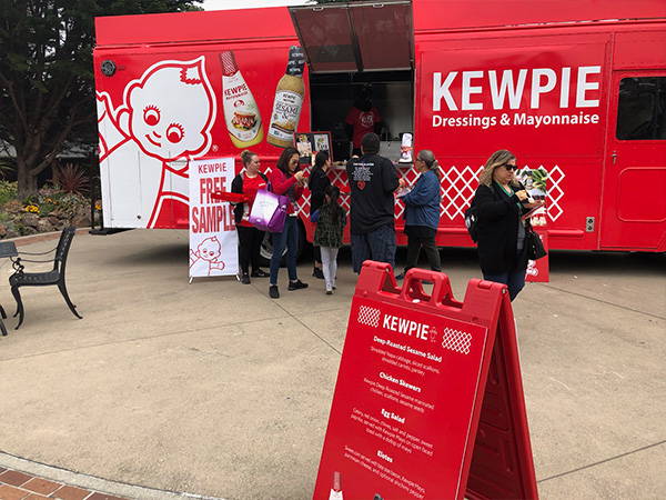 Moms taking a break at the Kewpie food truck