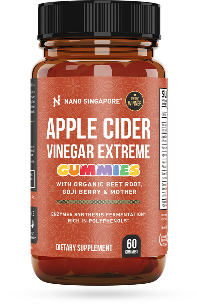 A bottle of Nano Singapore's ACV Gummies Singapore for Weight Loss