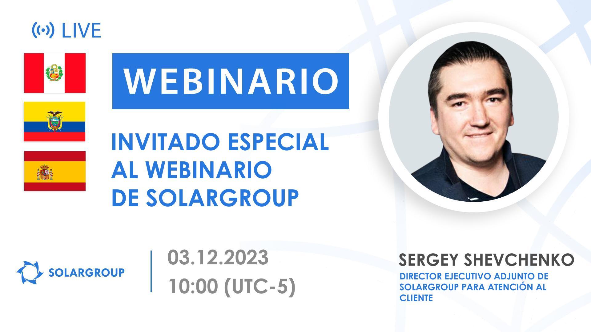 Ecuador. Invitado especial al webinario de SOLARGROUP