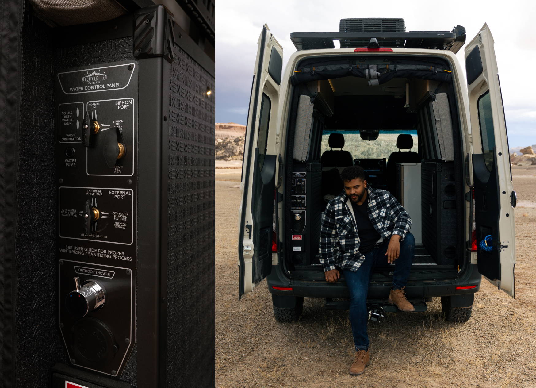 Storyteller Overland MODE Shower Fan, Water Control Panel