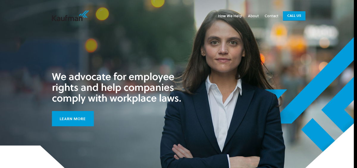 Screenshot of Kaufman Law, from the law firm websites collection.