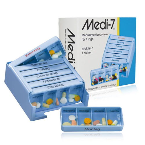 Medi-7 - Pilulier - Bleu