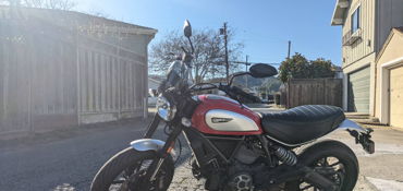 2018 DUCATI SCRAMBLER ICON "RED" motorcycle for rent near Millbrae, CA