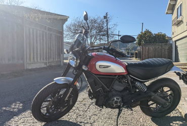 2018 DUCATI SCRAMBLER ICON "RED" motorcycle for rent near Millbrae, CA