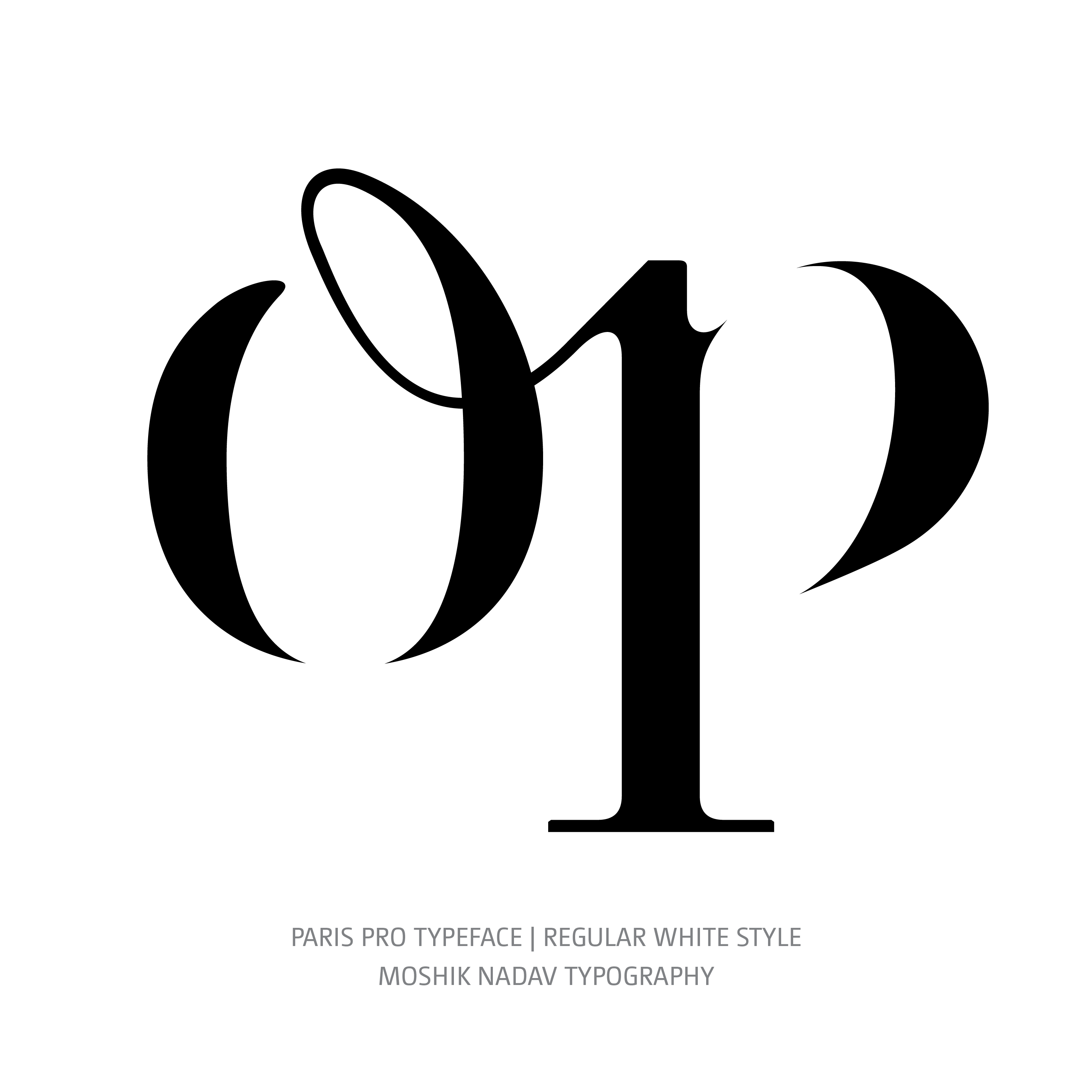 Paris Pro Typeface Regular White op alternative ligature