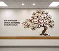 Lasercut wood letters for title of donor tree