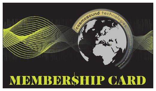 Cosmosound Technologies Loyalty / VIP membership Card