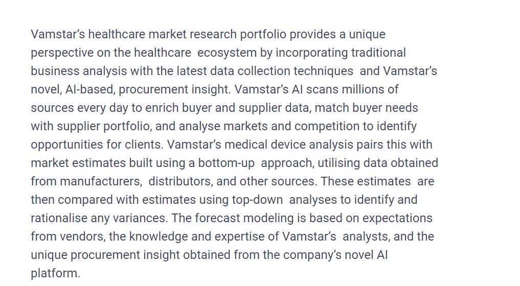 Vamstar product / service