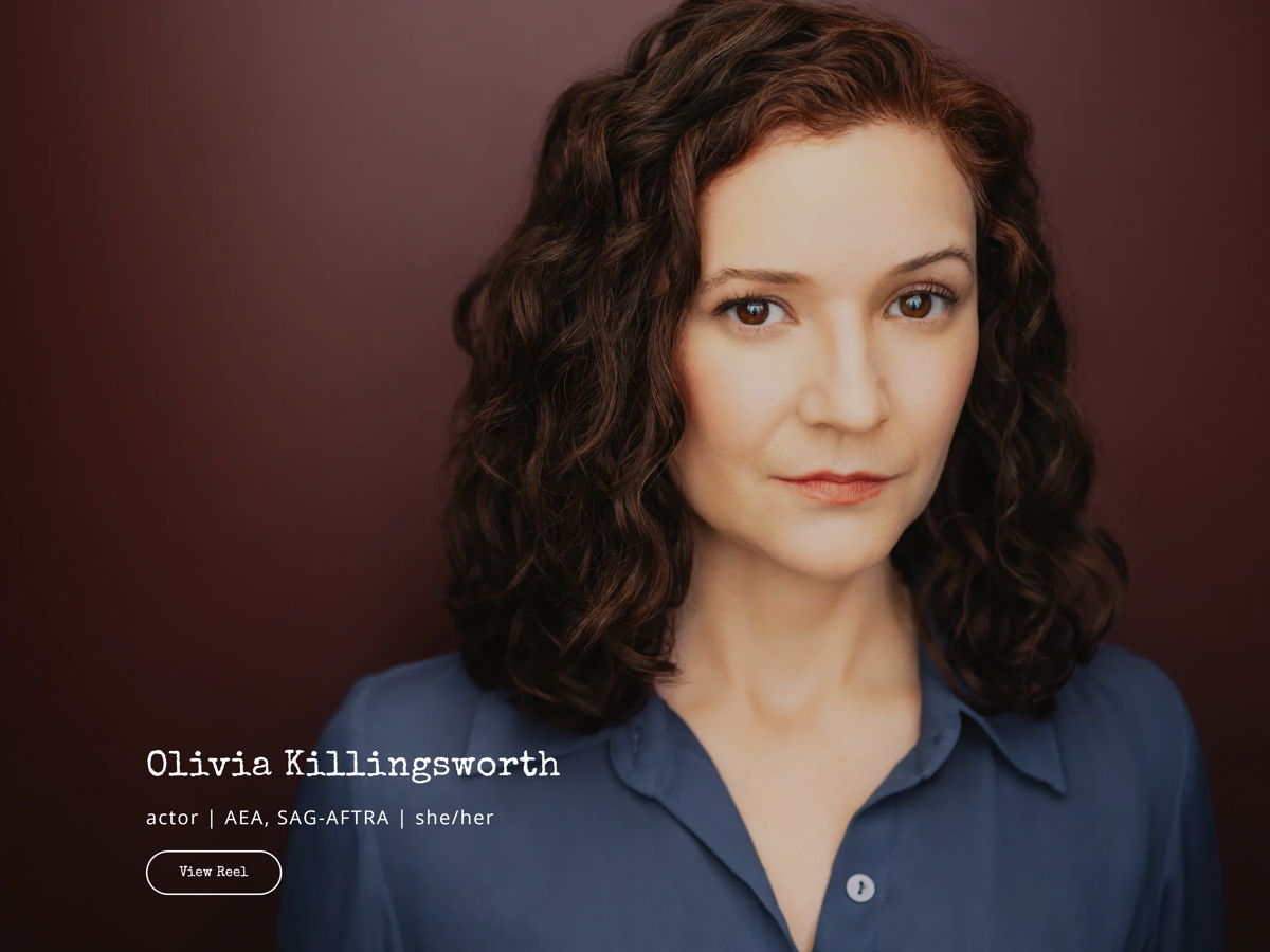 Screenshot of Olivia Killingsworth, from the resume websites collection.