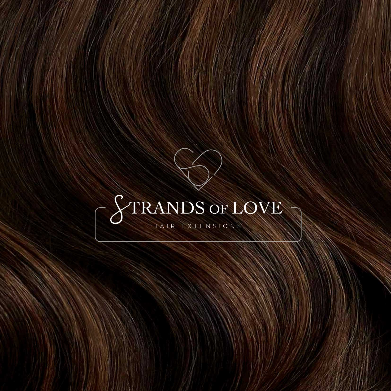 Strands Of Love Hair Extensions Colour Chocolate Cinnamon Highlight