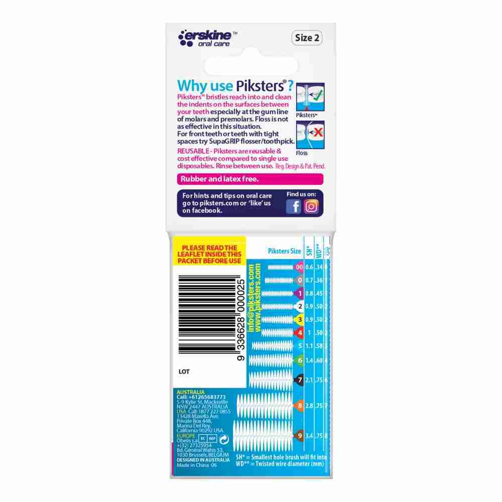 Piksters Interdental Brushes White Size 2 10pk - Image 3