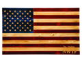 Wooden Flag with Hand Chiseled Stars