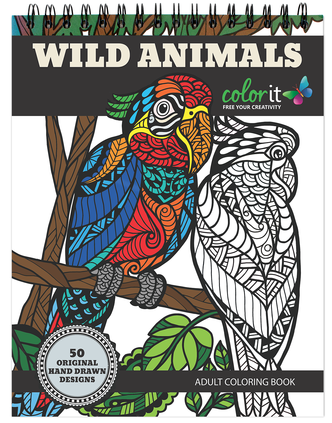 Wild Animals Coloring Book For Adults by ColorIt