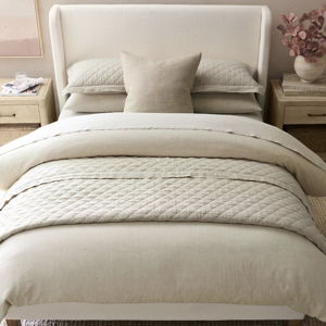 Pottery Barn Belgian Flax Linen Duvet Cover, Linen, King