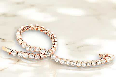 Bezel set diamond tennis bracelets - Pobjoy DIamonds