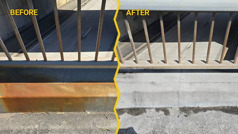 Removing Rust from Concrete