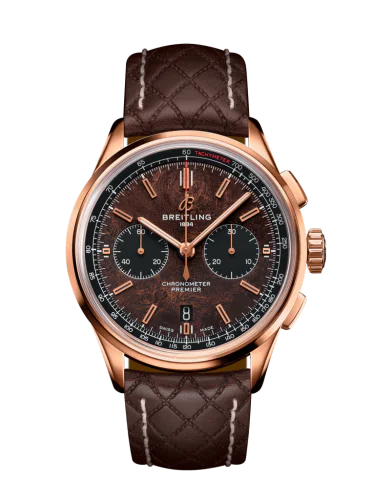 Premier B01 Chronograph 42 Bentley Centenary Red Gold / Wood / Calf / Pin
