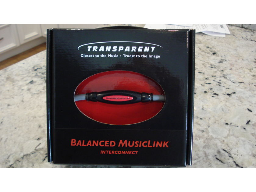 Transparent Audio Balanced MusicLink  1.5 meter XLR, new in box