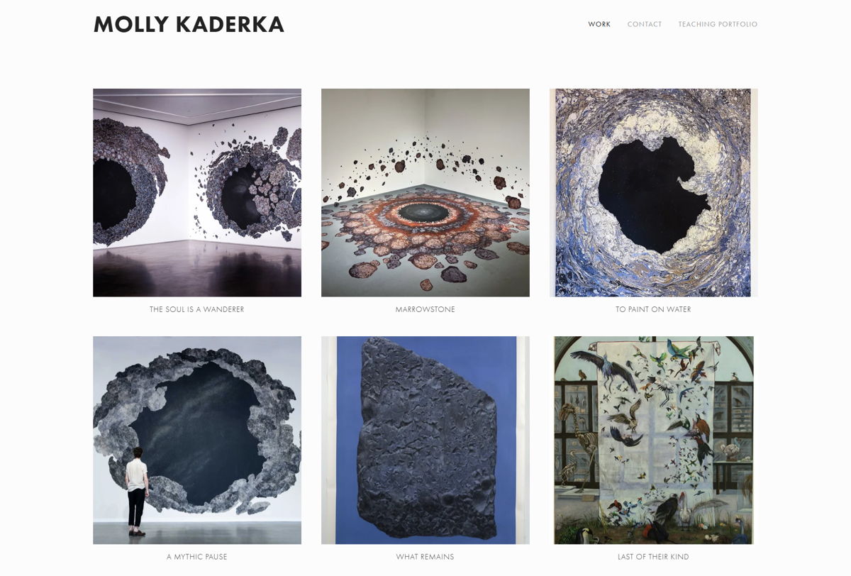 Screenshot of Molly Kaderka, from the teacher portfolios collection.