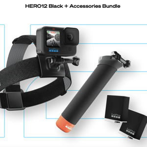 GoPro HERO12 Black Action Camera (Waterproof + Stabilization)