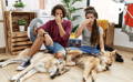 Pet parents pinching their nose because dogs have stinky gas
