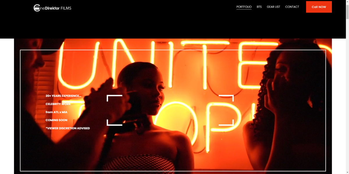 Screenshot of CineDirektor FILMS, from the videography websites collection.