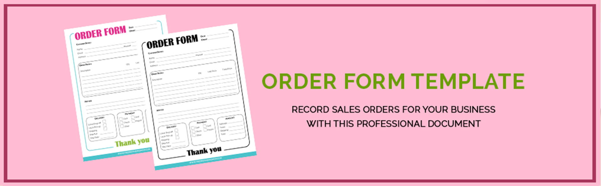 Order Form Template
