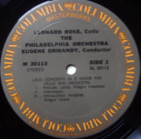 Columbia / ROSE-ORMANDY, - Saint Saens-Lalo Cello Conce...