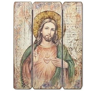 Sacred Heart of Jesus Panel Plaque