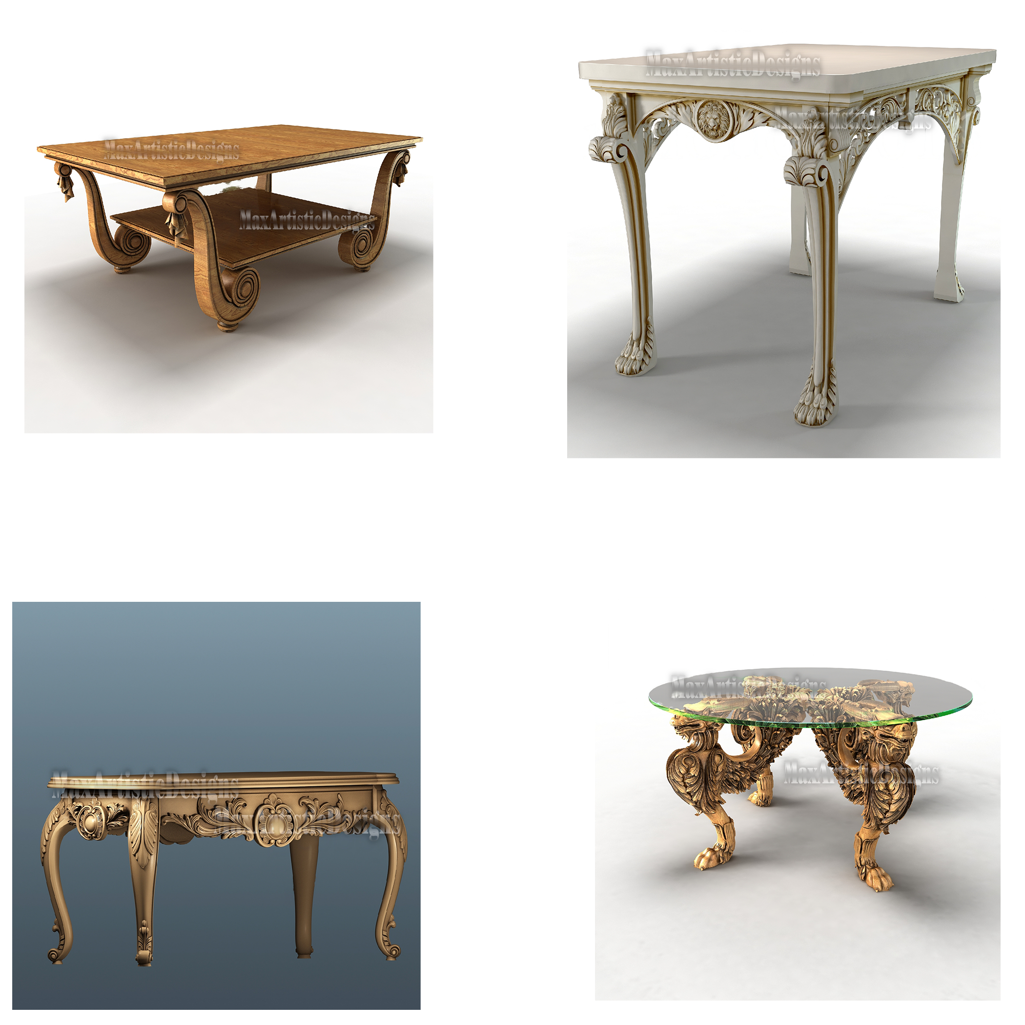 3d stl tables 8 set 