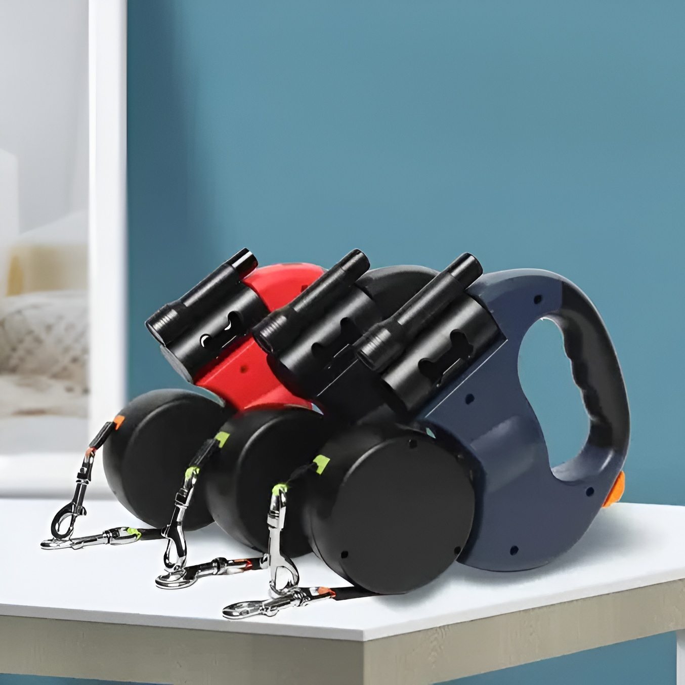 Dual Retractable Dog Leash | 2-in-1 Automatic Pet Leash for Walking Two Dogs Simultaneously