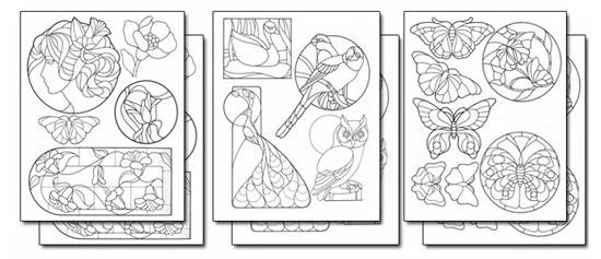 Stick 'n Burn Stained Glass Designs Set 1