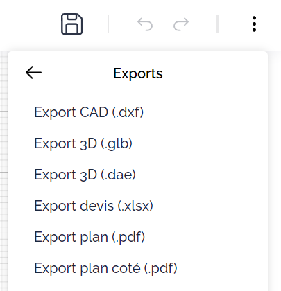 formats exports
