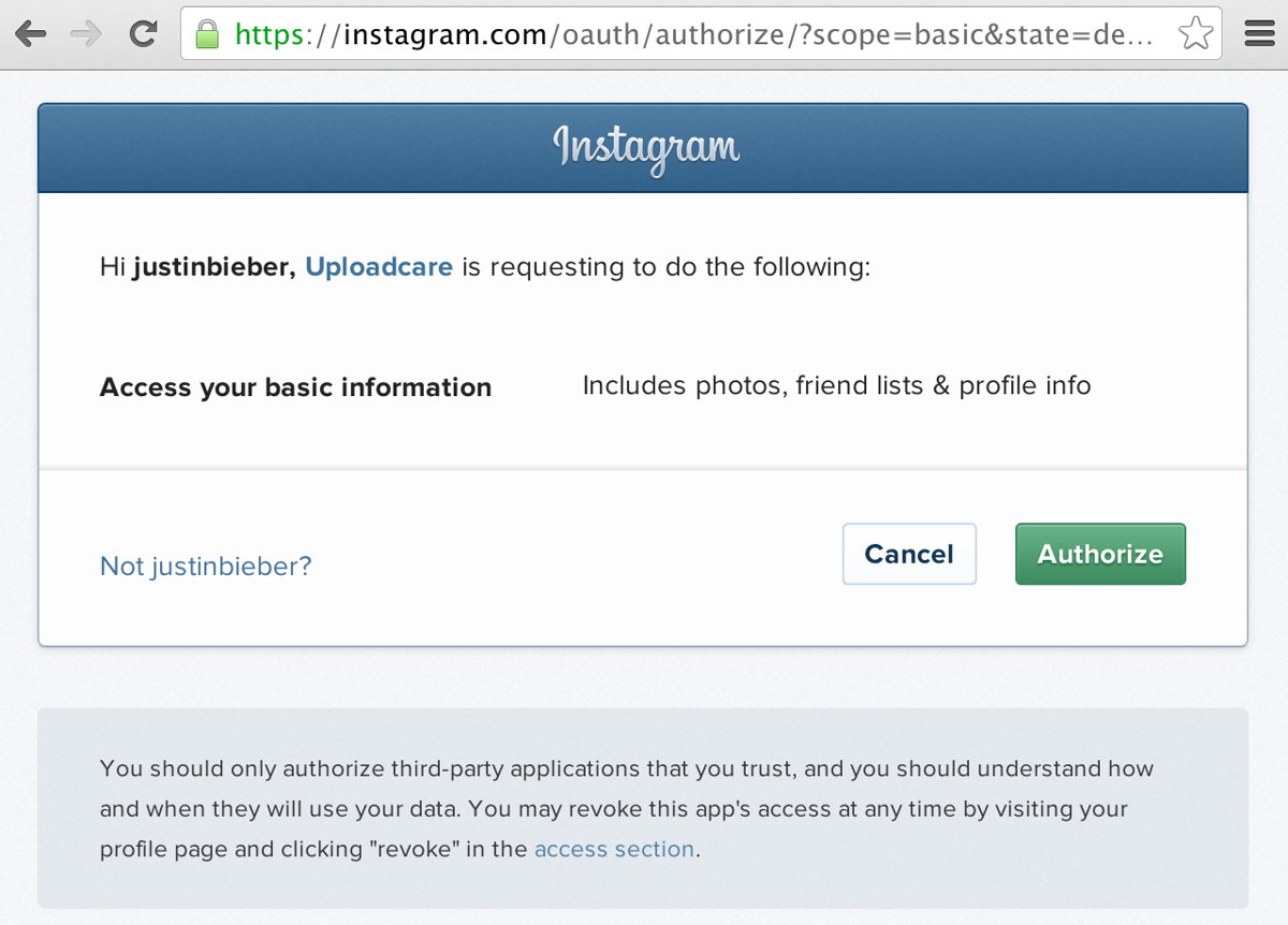 Authorize Uploadcare to access your basic info Authorize Uploadcare to access your basic info