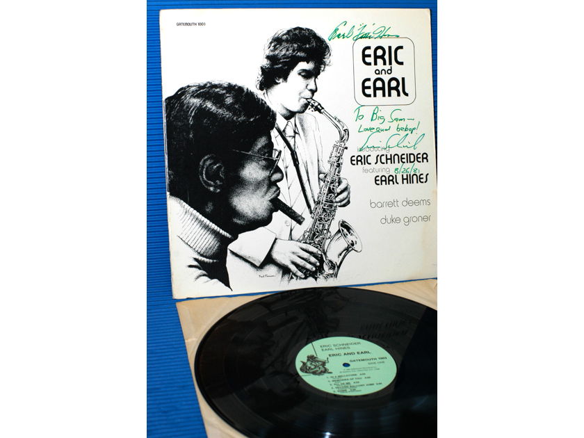 ERIC SCHNEIDER / EARL HINES  - "Eric & Earl" -  Gatemouth 1980 Signed!!