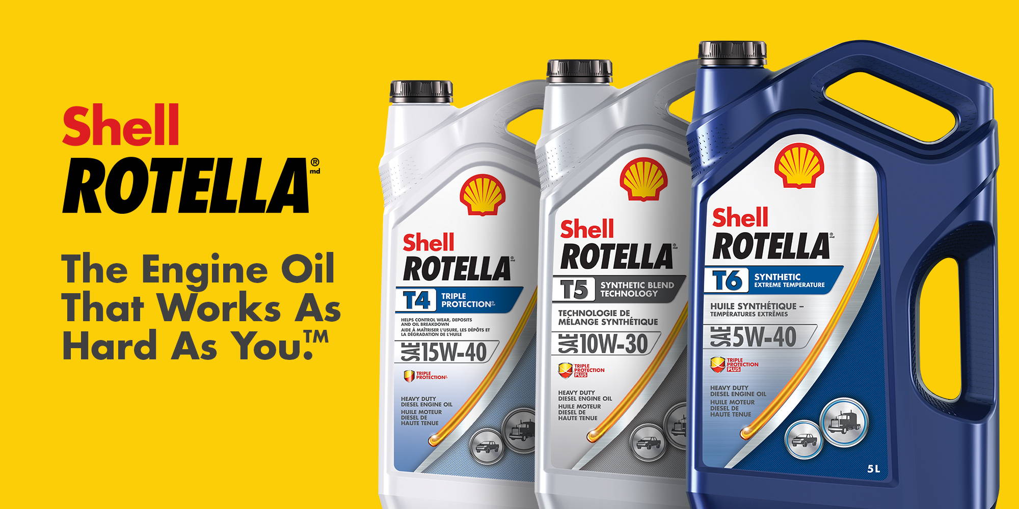 shell rotella the engine oil that works as hard as you