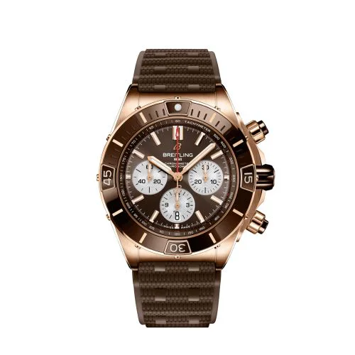 Super Chronomat B01 44 Red Gold / Brown / Rubber Rouleaux